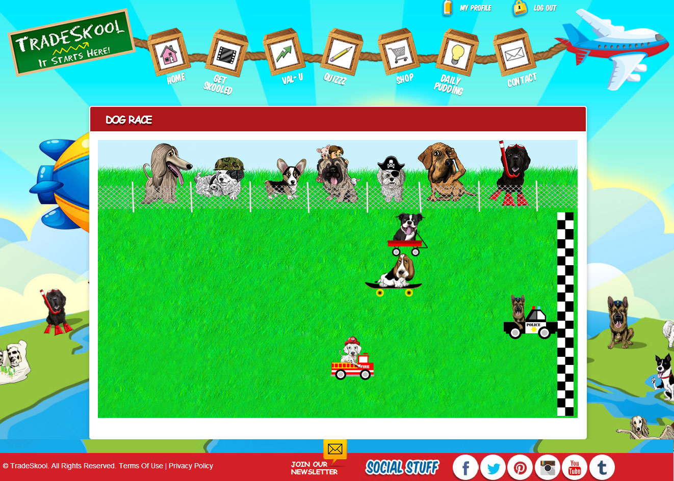 dog race page